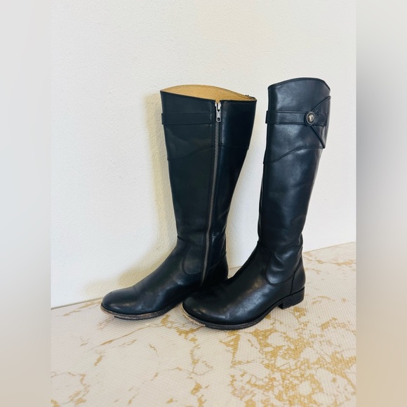🔥🔥FINAL CLEARENCE🔥🔥 FRYE Women’s Molly Knee High Black Leather Boots - Picture 3 of 12